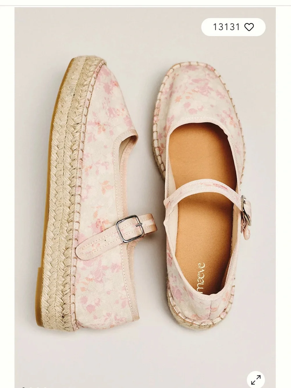 Brand New Anthropologie Floral Pink Espadrille Mary Janes